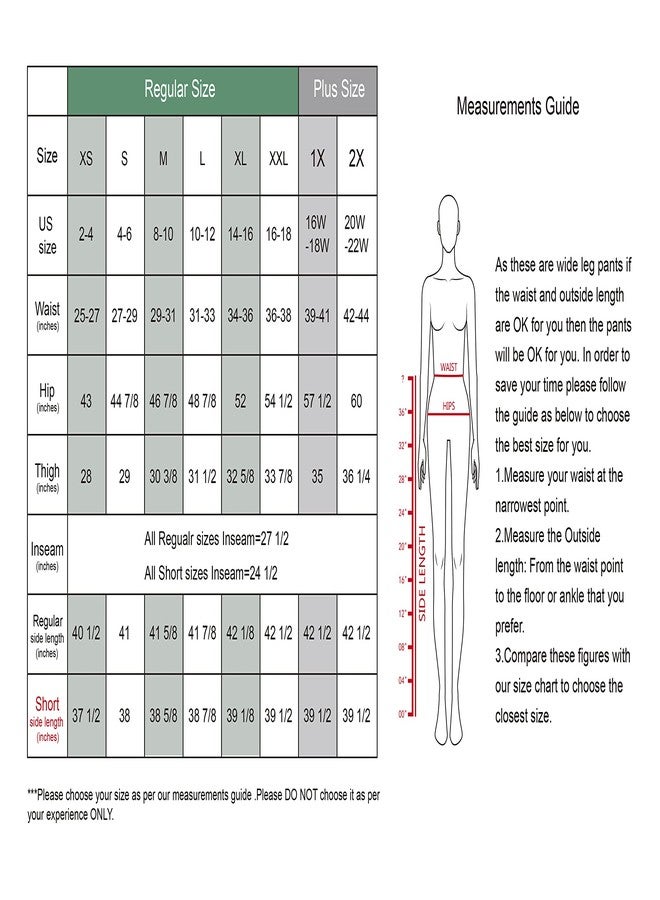 Tronjori Women High Waist Casual Wide Leg Long Palazzo Pants Trousers Regular Size(M, Camel) - Image 5